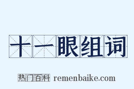 十一眼组词是什么意思的图片
